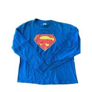 Vintage Superman Long Sleeve T-Shirt - Size Large